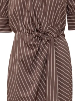 Alexandra Striped Midi Dress with Belt