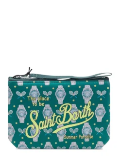Aline Pouch with Zip and Graphic Print