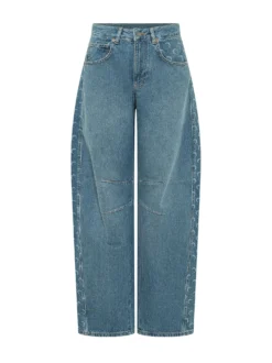 Baggy Denim Jeans with Pockets and Belt Loops
