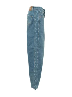 Baggy Denim Jeans with Pockets and Belt Loops