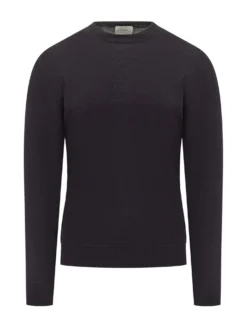 Ballantyne Black Wool Crewneck Sweater