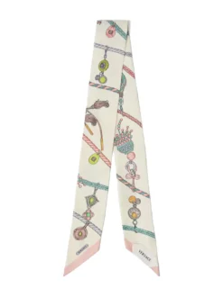 Bandeau Scarf with Jewel Motifs
