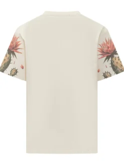 Barrow Club Jersey T-Shirt with Cactus Print