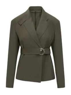 Belted Jacket with Lapels