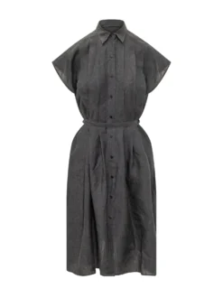 Belted Midi Shirt Dress