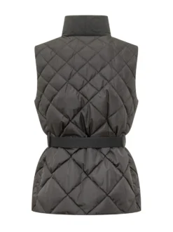 Belted Quilted Puffer Vest