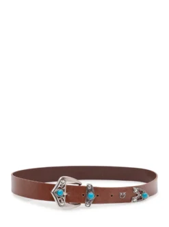 Belt with Decorative Buckle and Inserts