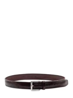 Belt with Metal Buckle and Decorative Details