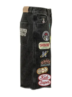Bermuda Denim Shorts with Patches