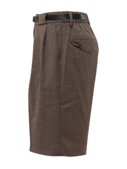 Bermuda Shorts with Belt and Pleats