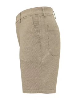 Bermuda Shorts with Belt Loops and Button