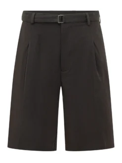 Bermuda Shorts with Integrated Belt