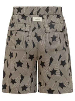 Bermuda with Graphic Print and Elasticated Waist