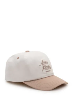 Bicolor Cap with Curved Visor and Front Embroidery
