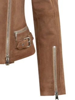 Biker Jacket with Asymmetrical Zip and Pockets