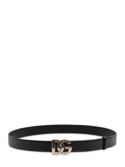 Black Belt With Logo Buckle