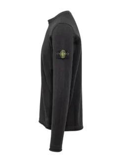 Black Crewneck Wool Knit Sweater