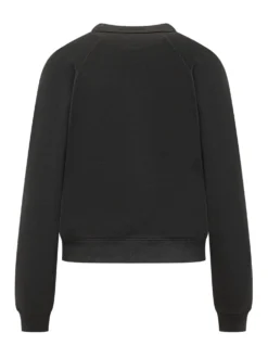 Black Sweatshirt with Circular Floral Print