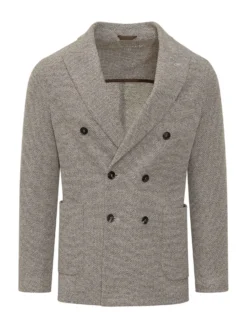 Blazer Doppiopetto con Tasche Applicate