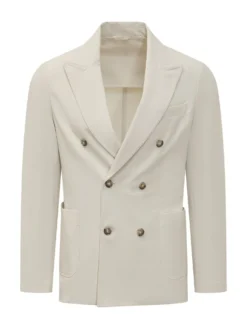 Blazer Doppiopetto in Jersey con Tasche