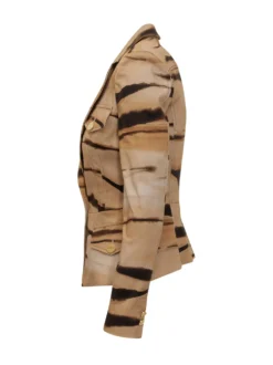 Blazer with Lapels and Abstract Pattern