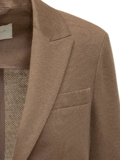 Blazer with Lapels and Button Closure