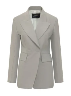 Blazer with Lapels and Flap Pockets
