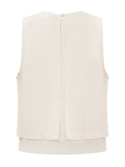 Bliny Sleeveless Top with Layered Hem