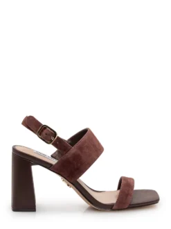 Block Heel Sandals with Ankle Strap