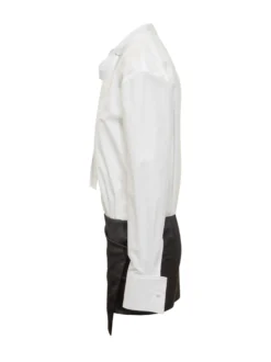 Blouse with Bow Detail and Layered Hem