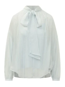 Blouse with Neck Bow