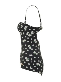 Bodysuit with Floral Print and Structured Cups