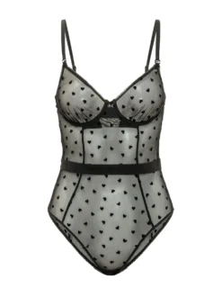 Bodysuit with Straps with Heart Pattern