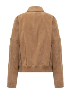 Bomber Jacket in Goat Suede