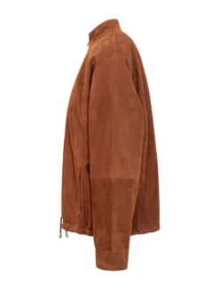 Bomber Jacket with Zip and Drawstring