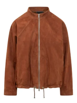 Bomber Jacket with Zip and Drawstring