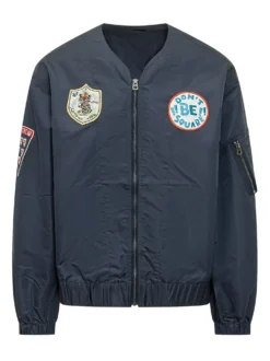 Bomber Senza Collo con Patch Applicate