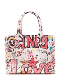 Borsa Shopper in Canvas with Print