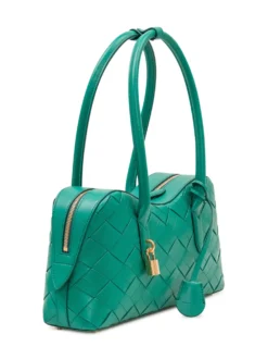 Bowling Bag Stella Ryder with Woven Design and Padlock