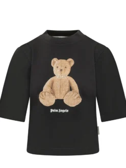 Boxy T-Shirt with Bear Print