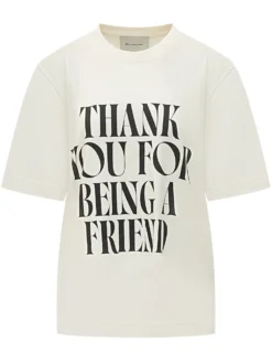 Boxy T-shirt with Lettering Print