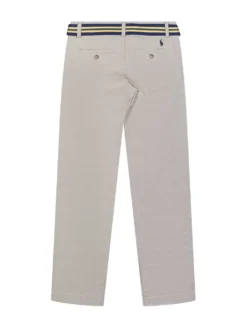 Boys Bedford Cotton Pants with Striped Belt