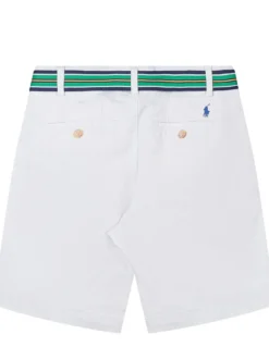 Boys Bedford Cotton Shorts with Striped Belt