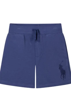Boys Cotton Fleece Shorts with Large Embroidered Logo