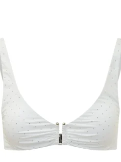 Bralette Bikini Top with Wide Straps and Front Closure