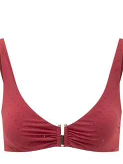 Bralette Bikini Top with Wide Straps and Front Closure