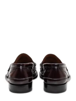 Brushed Leather Penny Loafers