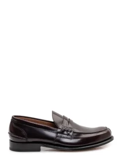 Brushed Leather Penny Loafers