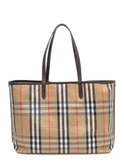 Burberry Checked Tote Bag