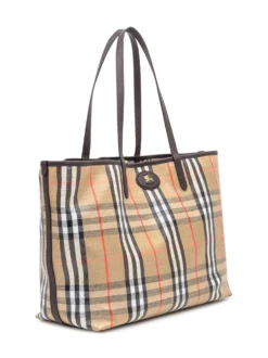 Burberry Checked Tote Bag